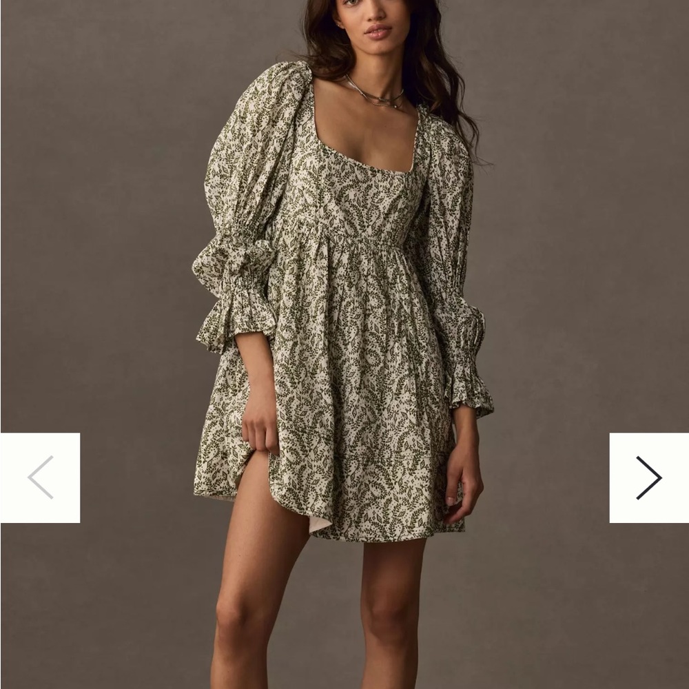 Anthropologie Pilcro Long-Sleeve Babydoll Mini Dress